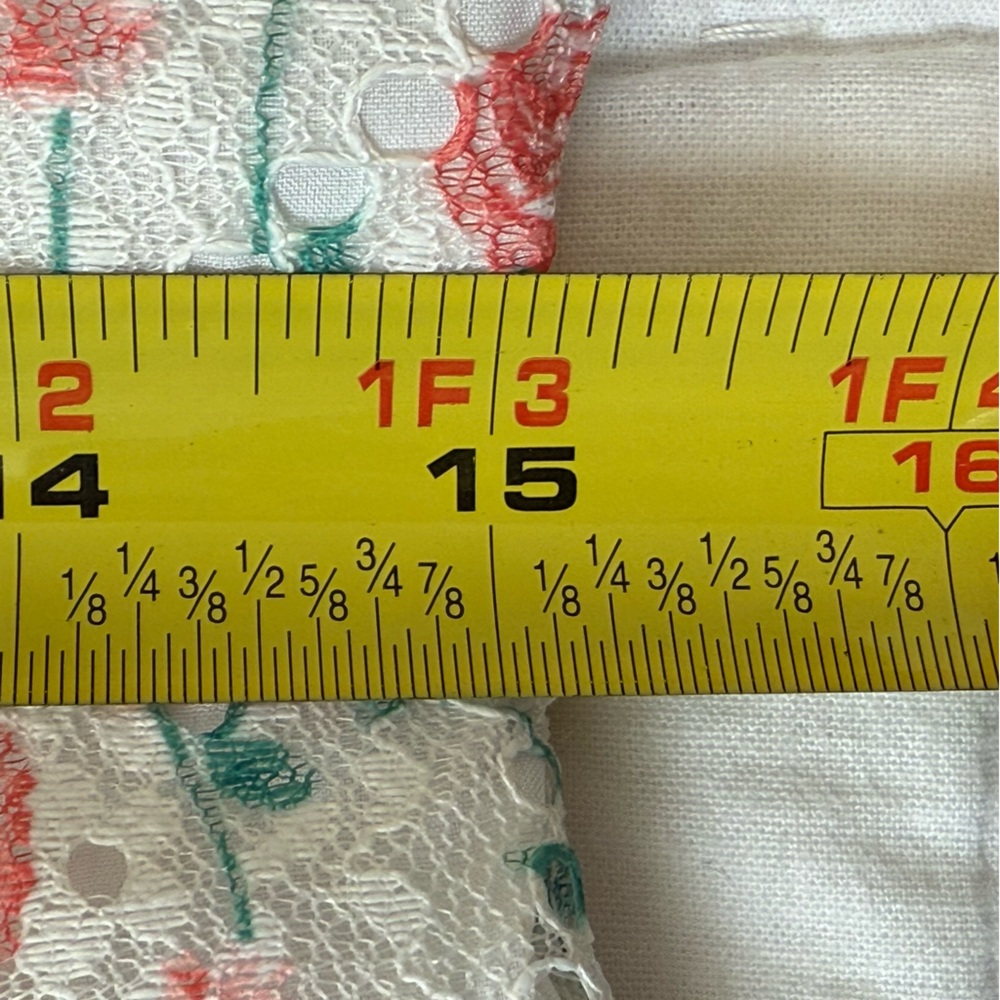 Ivy City Co. White and Pink Floral Eyelet Collared Dress - Picture 12 of 14